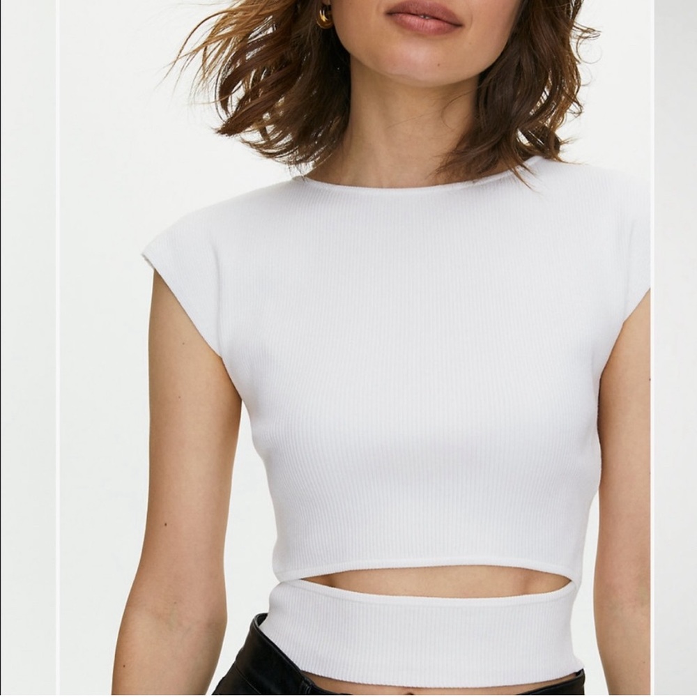 Aritzia Wilfred cut-out knit top - Picture 5 of 7